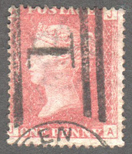 Great Britain Scott 33 Used Plate 166 - JA - Click Image to Close